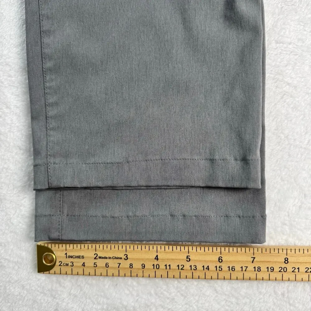 Jack Nicklaus 32x32 Gray Performance Golf Pants Stretch Flat Front Mens 32x32